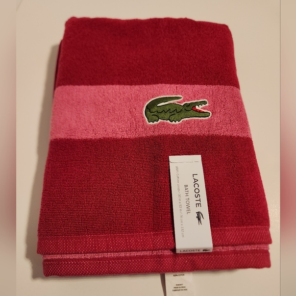 NWT Lacoste 100% cotton Bath towel - Picture 1 of 4